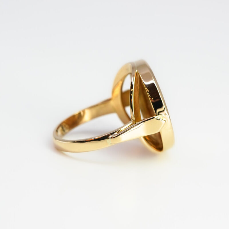 22ct 1914 Half Sovereign Coin In Handmade 18ct Yellow Gold Ring Size S ...