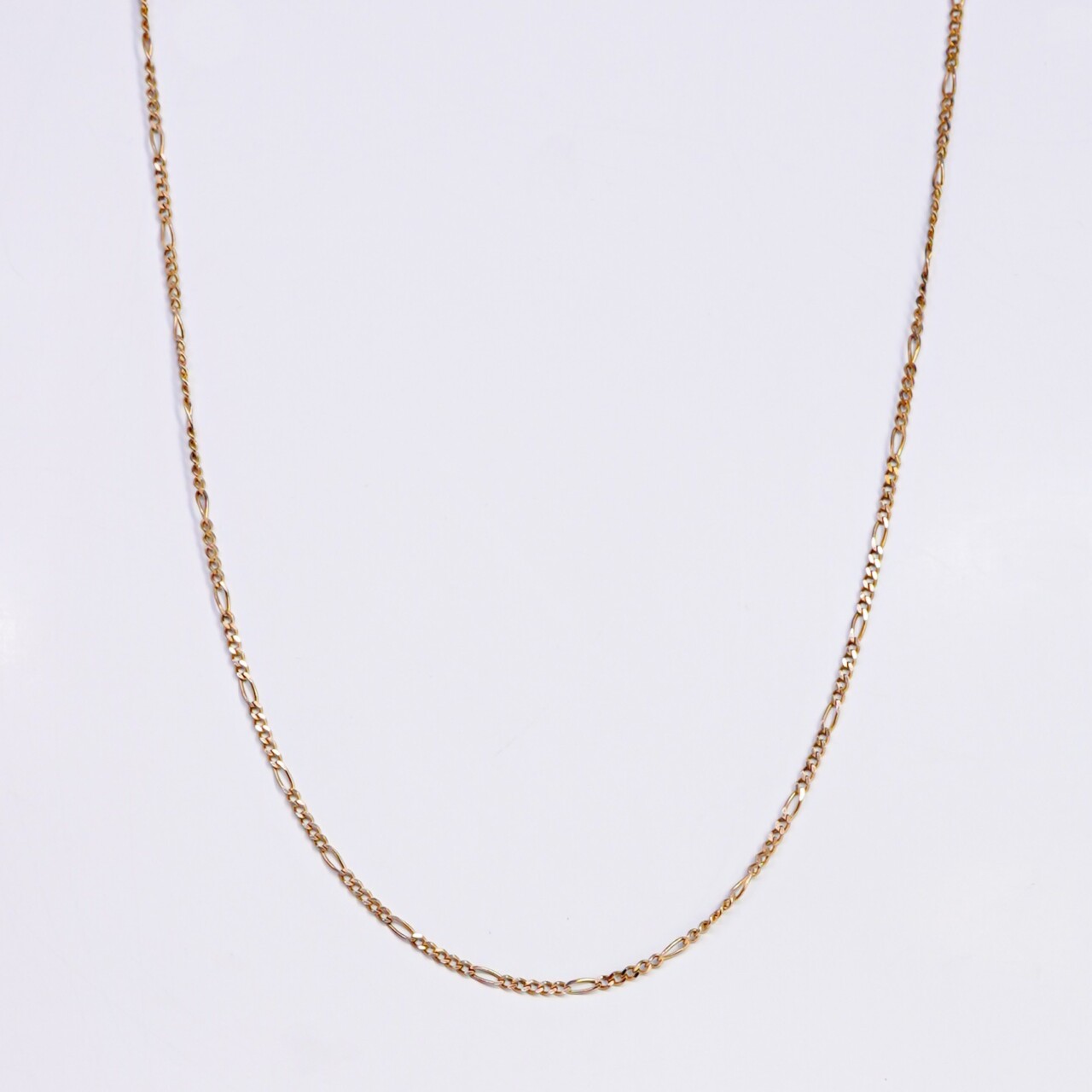9ct Yellow Gold 5-1 Figaro Chain Necklace – 45cm – Made In Italy #67005