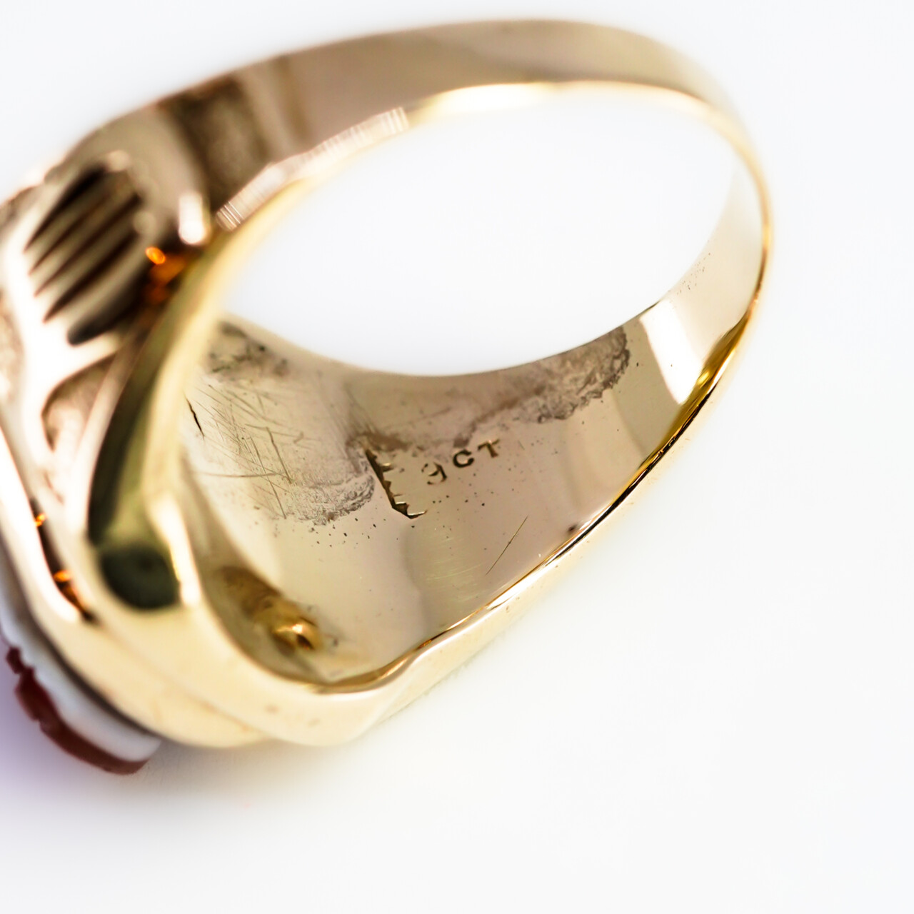 Vintage 9ct Yellow Gold Banded Agate Cameo Signet Ring Size W #67298 Vintage 9ct Yellow Gold Banded Agate Cameo Signet Ring Size W #67298 - Image 10