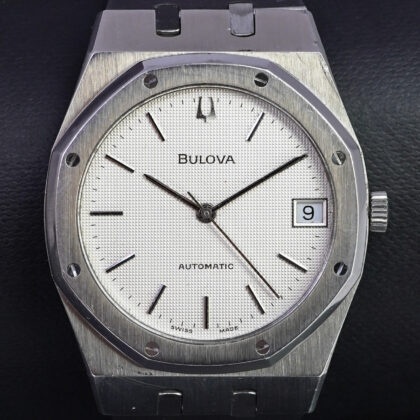 Vintage Bulova 4420101 Stainless Steel Automatic Watch – Royal Oak Style #66748