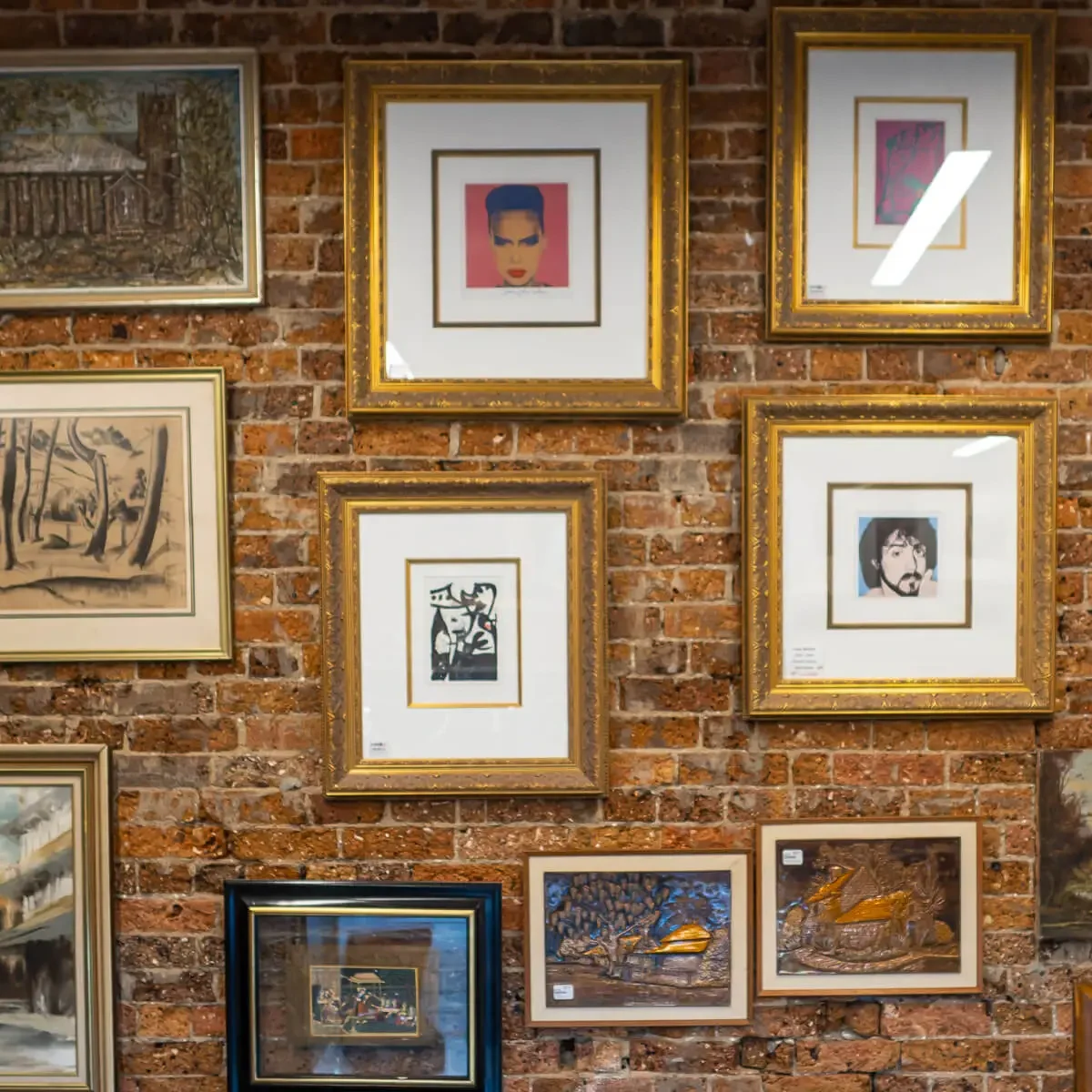 A Wall Of Paintings At Monty's in Brisbane