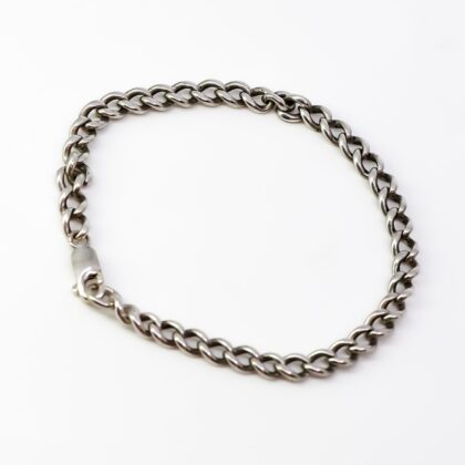 Sterling Silver Round-Curb Link Bracelet – 22cm #66684