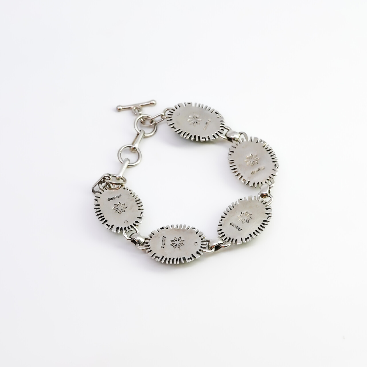 Sterling Silver Bracelet – Dyed Turquoise-Coloured Stones – 17-20cm #67231 Sterling Silver Bracelet – Dyed Turquoise-Coloured Stones – 17-20cm #67231 - Image 4