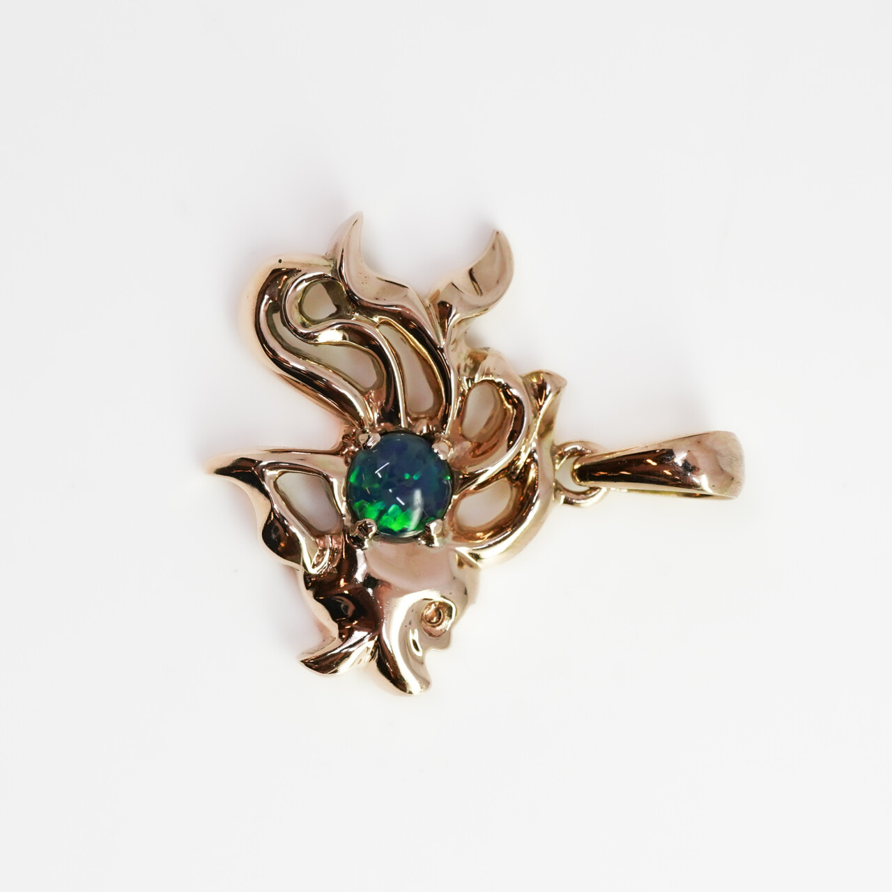 9ct Yellow Gold Opal Fish Pendant #67411 9ct Yellow Gold Opal Fish Pendant #67411 - Image 6