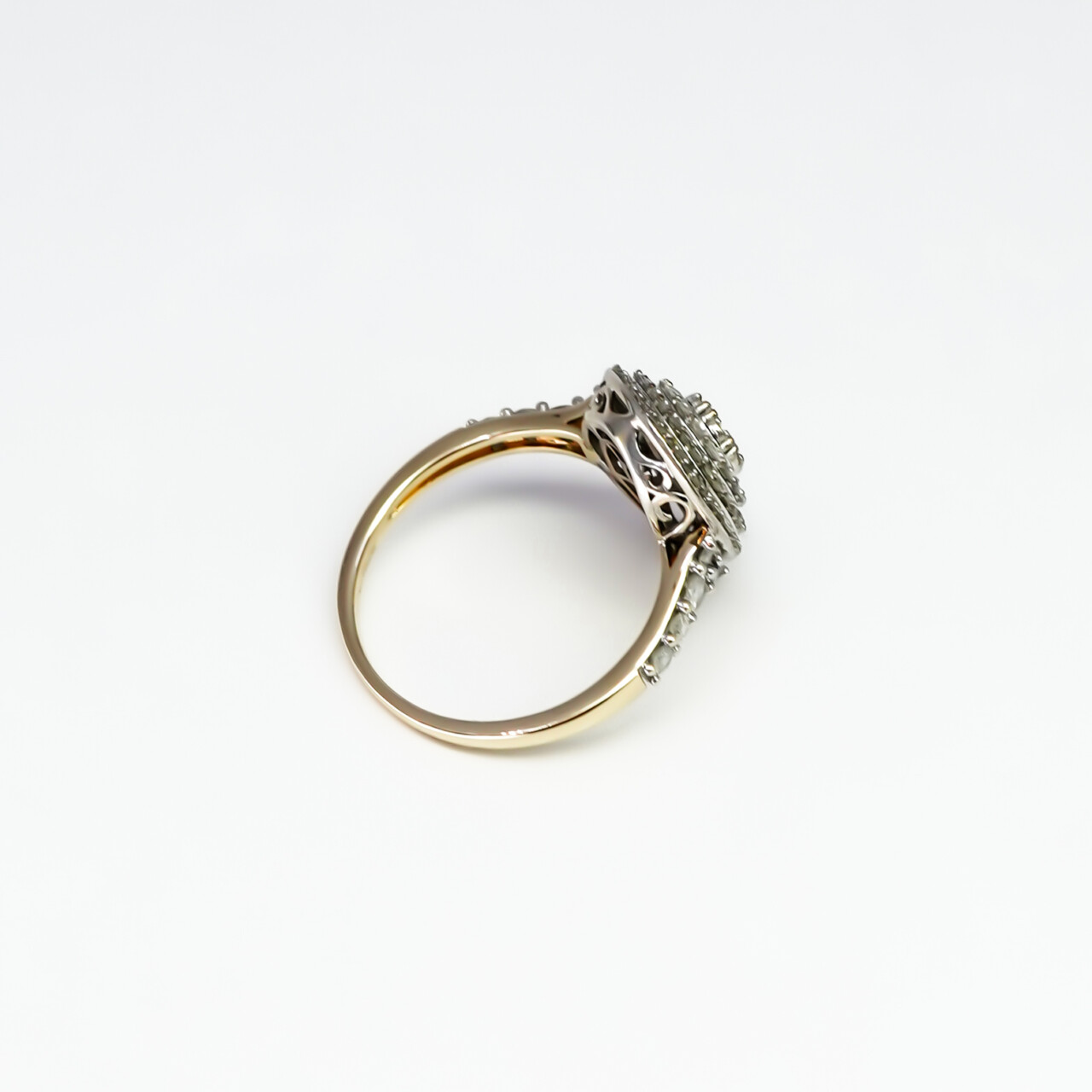 9ct Gold & Silver 1ct Diamond Teardrop Ring – Size T #67416 9ct Gold & Silver 1ct Diamond Teardrop Ring – Size T #67416 - Image 7