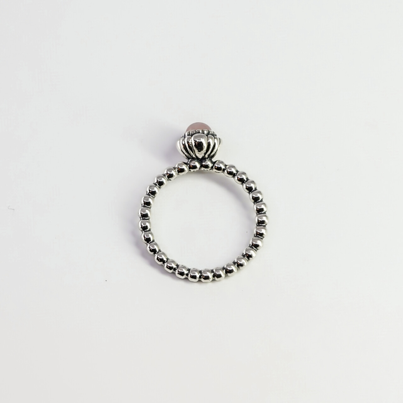 Pandora Sterling Silver Rose Quartz Bloom Ring Size 56 / O #67353 Pandora Sterling Silver Rose Quartz Bloom Ring Size 56 / O #67353 - Image 4