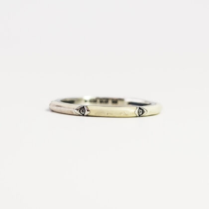 Pandora Sterling Silver White Enamel & CZ Ring