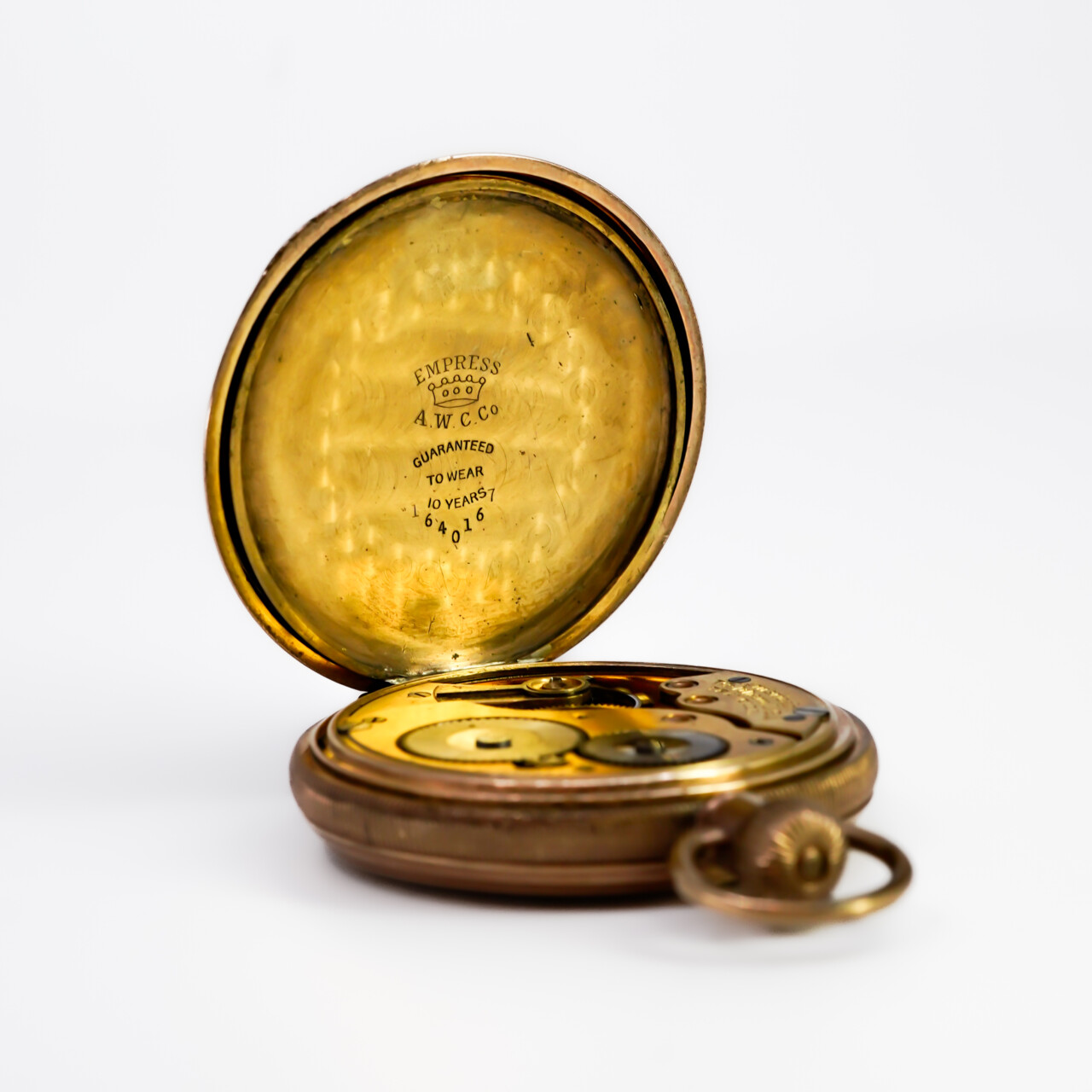 Antique Waltham Grade Equity Gold Plated Fob Watch 51mm – c.1912 (Not Working) #67688 Antique Waltham Grade Equity Gold Plated Fob Watch 51mm – c.1912 (Not Working) #67688 - Image 7