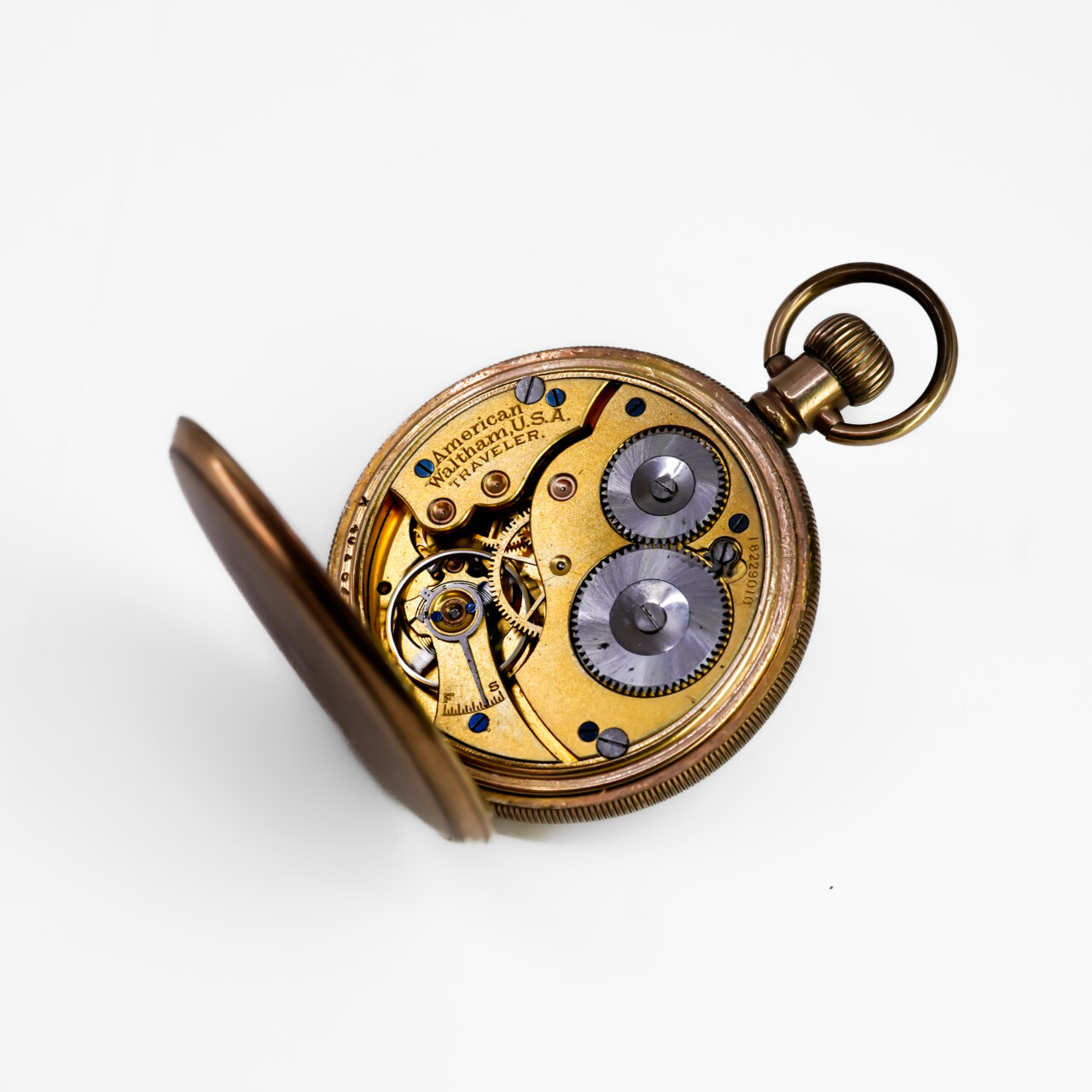 Antique Waltham Grade Equity Gold Plated Fob Watch 51mm – c.1912 (Not Working) #67688 Antique Waltham Grade Equity Gold Plated Fob Watch 51mm – c.1912 (Not Working) #67688 - Image 3