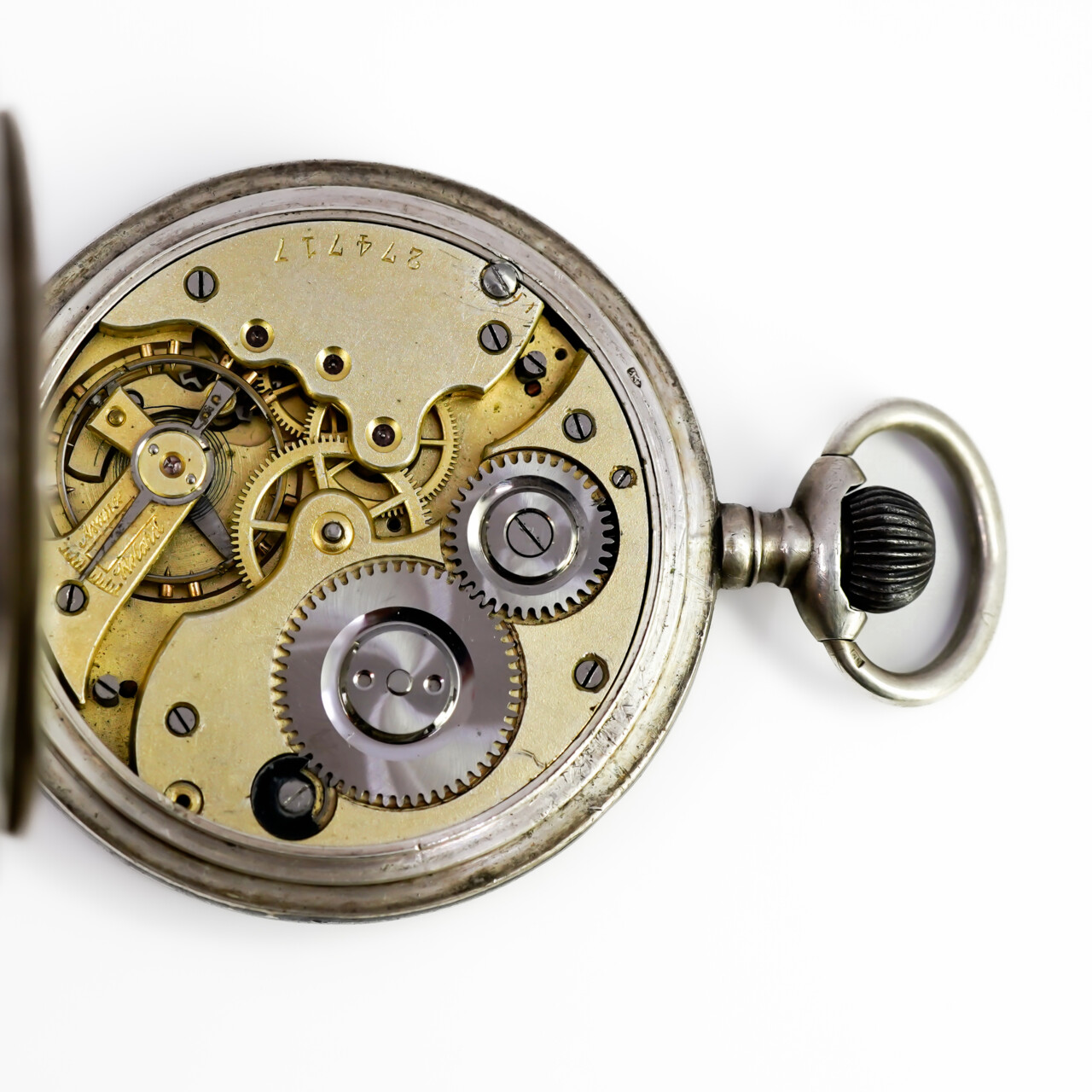 Borel Neuchâtel 875 Silver Fob Watch 51mm – Not Working #67707 Borel Neuchâtel 875 Silver Fob Watch 51mm – Not Working #67707 - Image 7