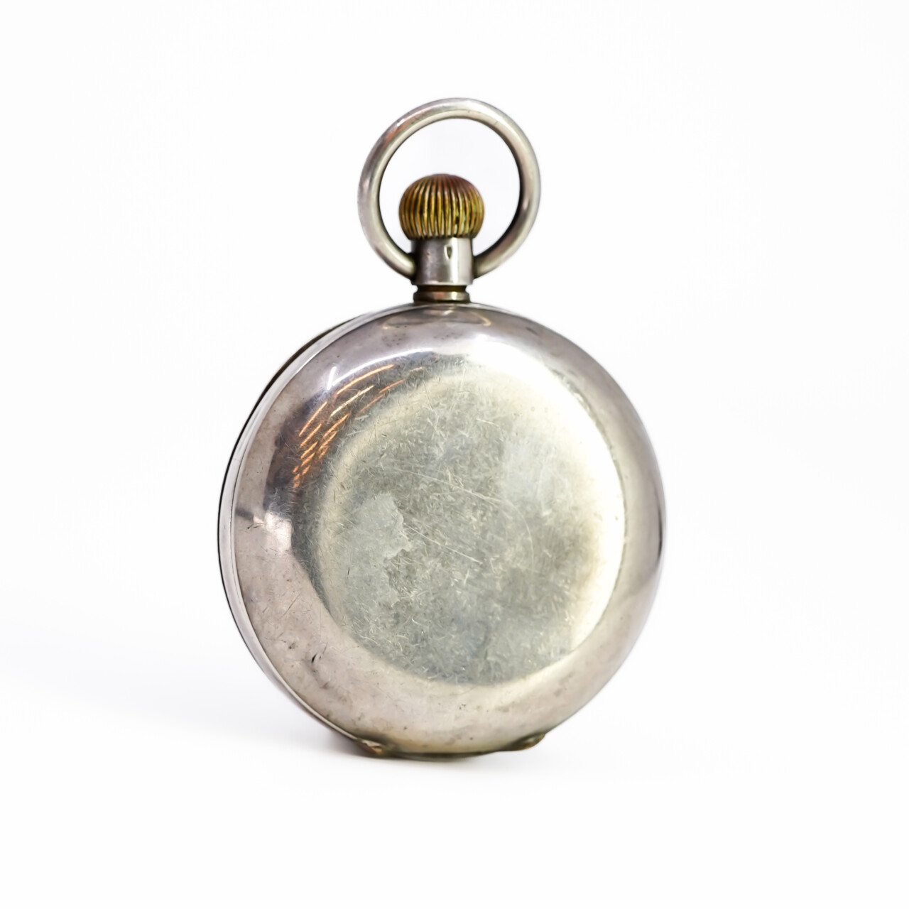 Antique 935 Silver Fob Watch 53mm Working-Needs Service #67685