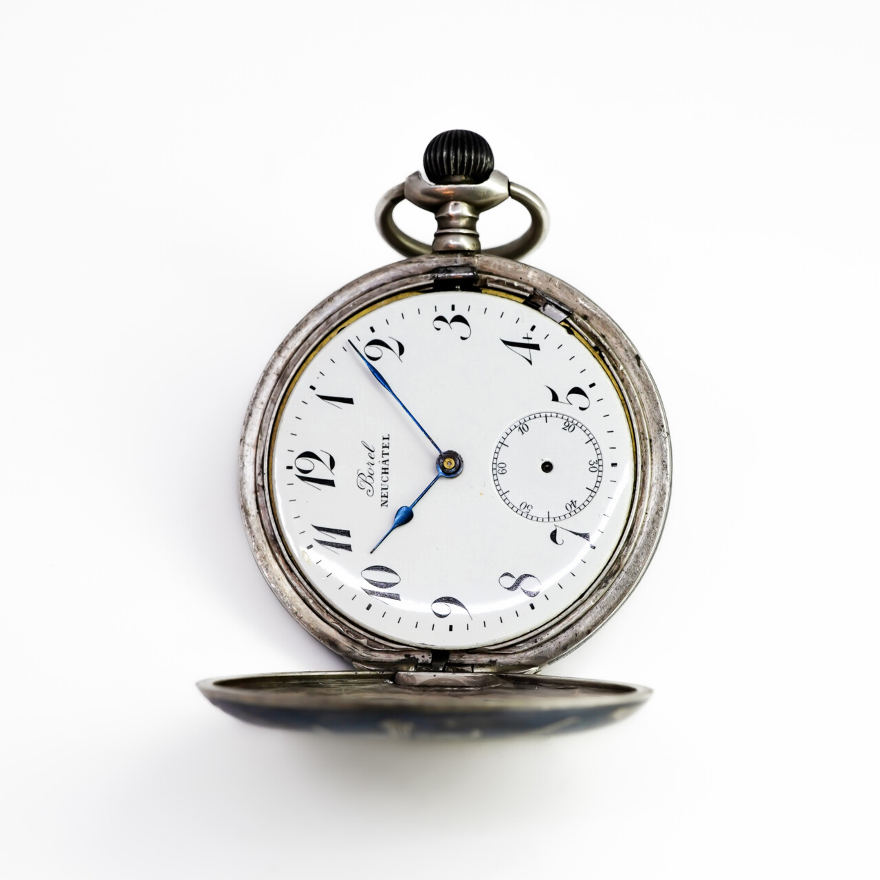 Borel Neuchâtel 875 Silver Fob Watch 51mm – Not Working #67707 Borel Neuchâtel 875 Silver Fob Watch 51mm – Not Working #67707 - Image 2