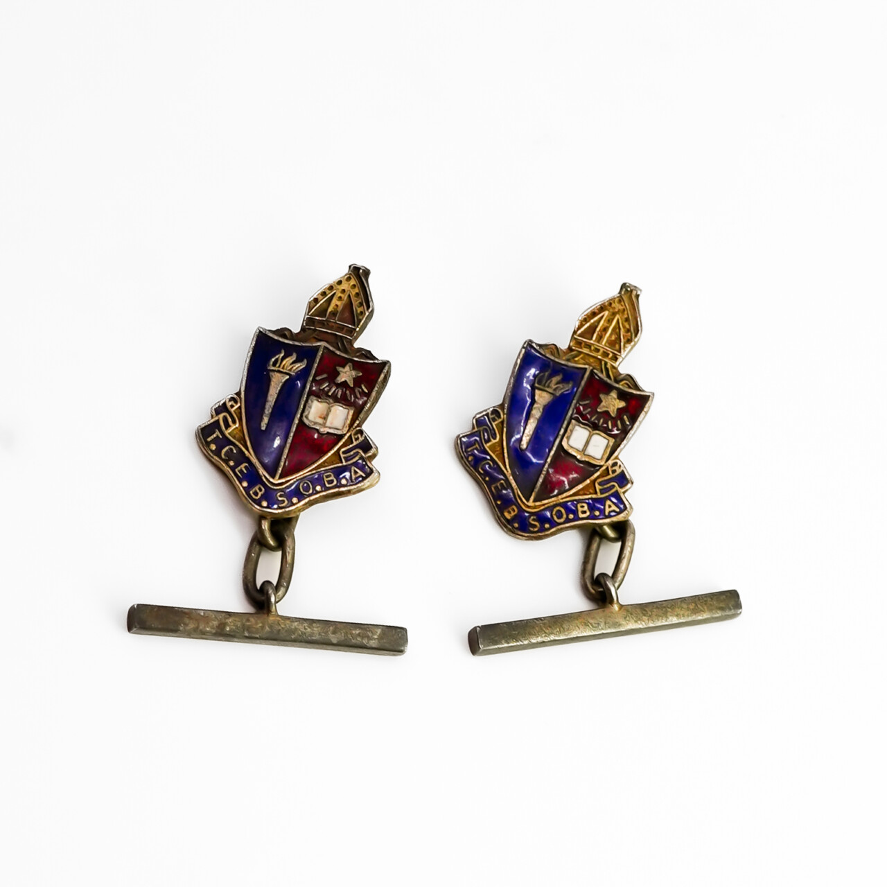 Vintage Metal Cufflinks – Toowoomba Anglican School / Church of England Boys' School #64005-9 Vintage Metal Cufflinks – Toowoomba Anglican School / Church of England Boys' School #64005-9