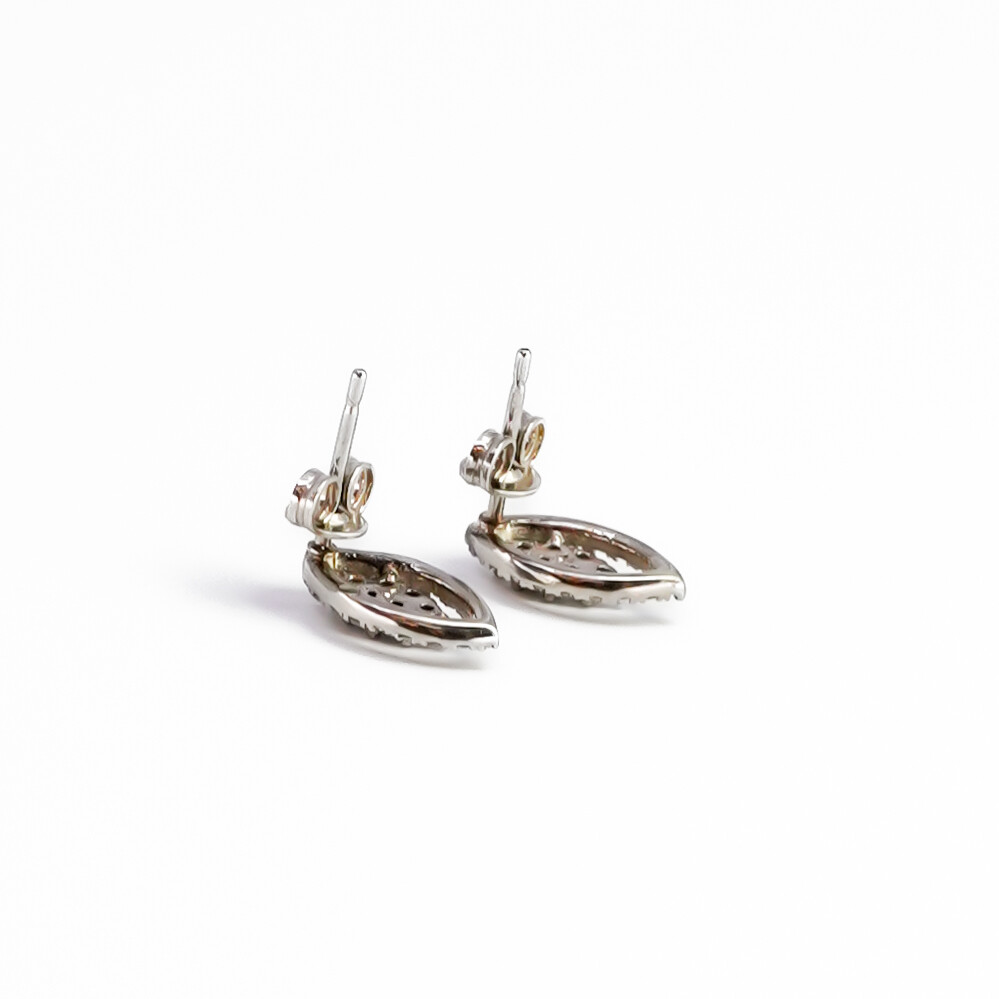 9ct White Gold Diamond Cluster Marquise Stud Earrings #67728 9ct White Gold Diamond Cluster Marquise Stud Earrings #67728 - Image 5