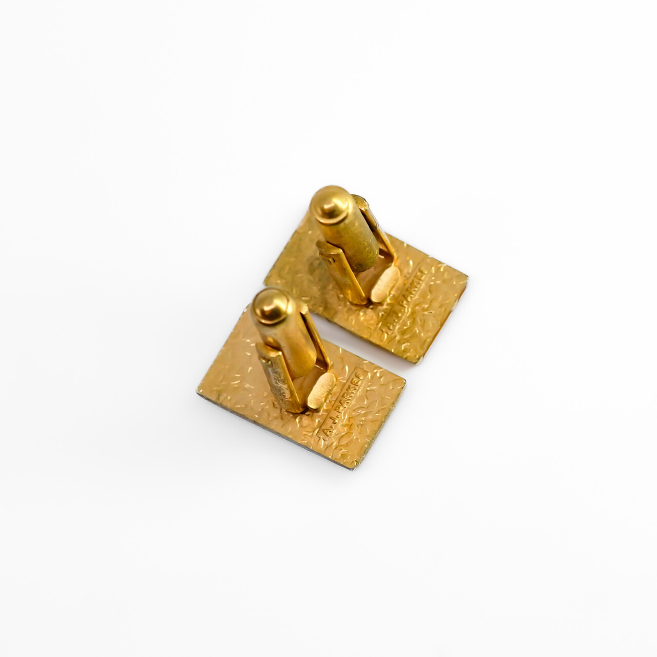 Vintage AJ Parkes Metal Cufflinks – “ON” or “NO” Design – 19x11mm #64005-4 Vintage AJ Parkes Metal Cufflinks – “ON” or “NO” Design – 19x11mm #64005-4 - Image 4