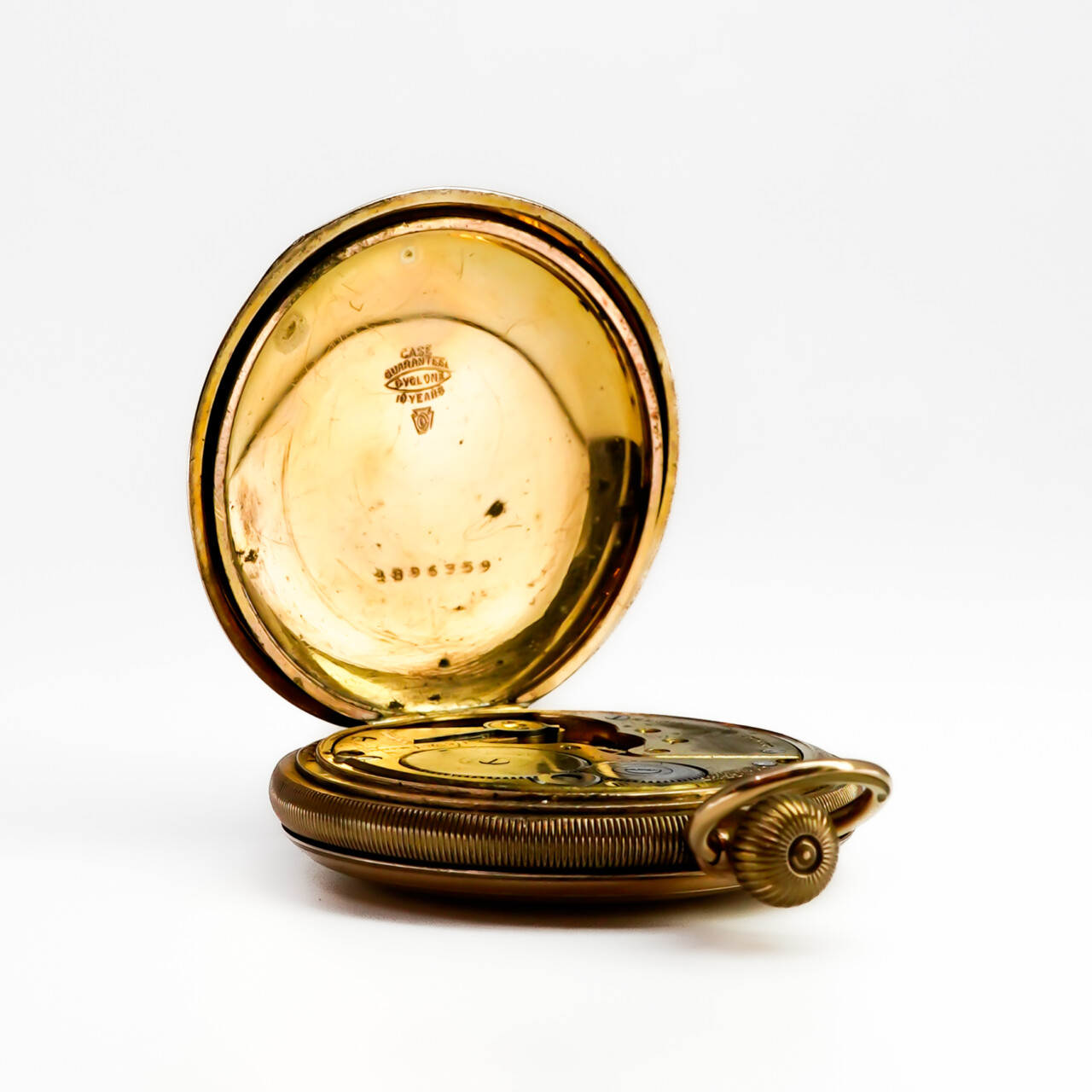 Antique Elgin Grade 292 Gold Plated Fob Watch 51mm – c.1921 #67705 Antique Elgin Grade 292 Gold Plated Fob Watch 51mm – c.1921 #67705 - Image 4