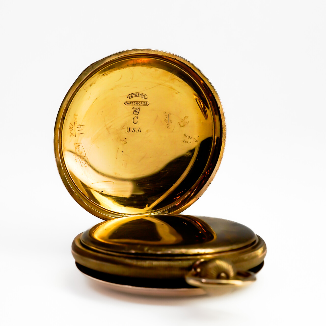 Antique Elgin Grade 292 Gold Plated Fob Watch 51mm – c.1921 #67705 Antique Elgin Grade 292 Gold Plated Fob Watch 51mm – c.1921 #67705 - Image 6