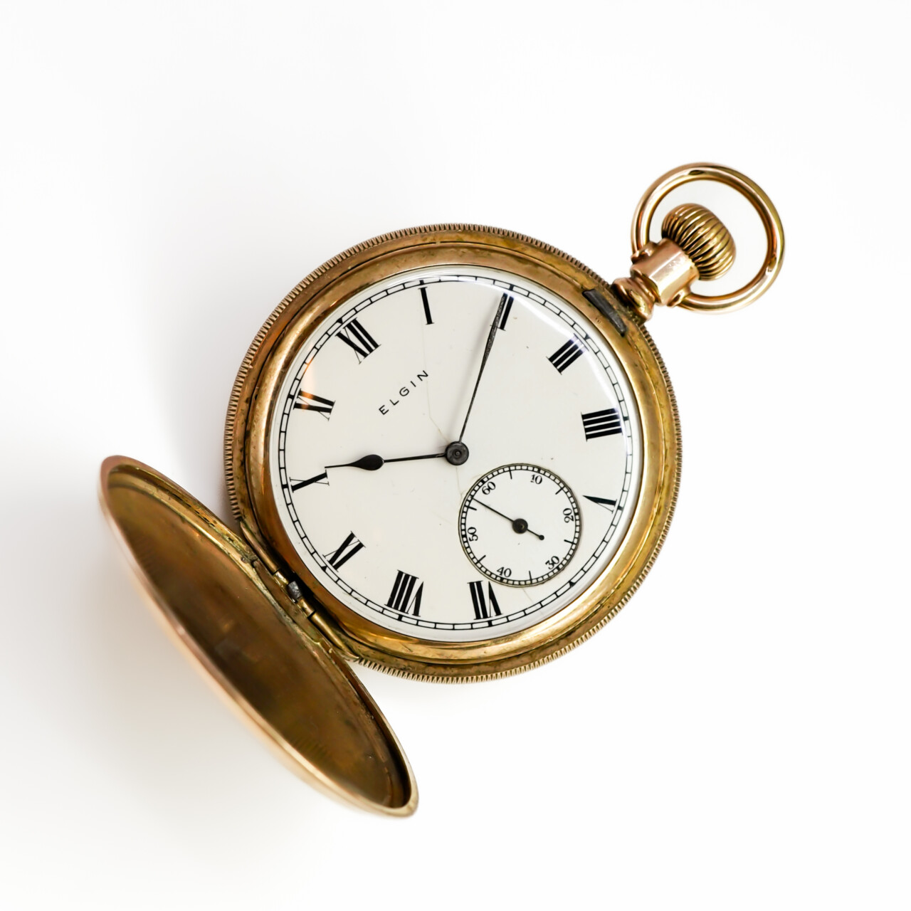 Antique Elgin Grade 292 Gold Plated Fob Watch 51mm – c.1921 #67705 Antique Elgin Grade 292 Gold Plated Fob Watch 51mm – c.1921 #67705 - Image 7