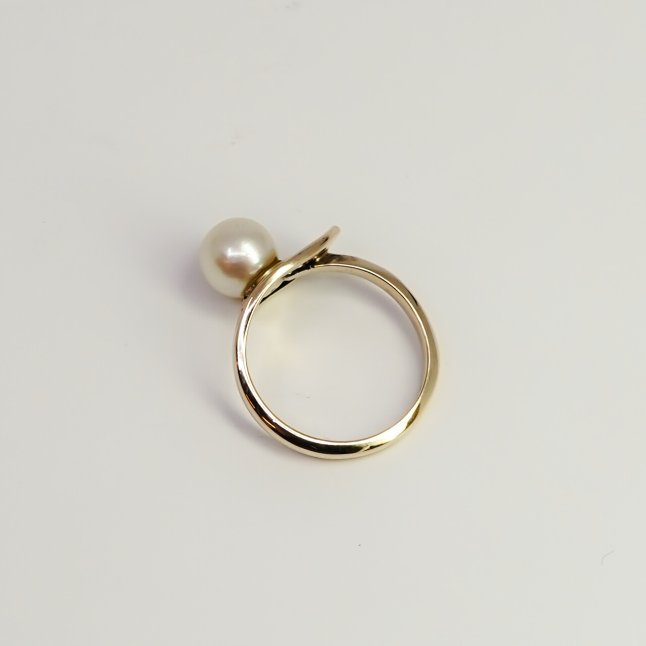 Vintage 9ct Yellow Gold Cultured Pearl Solitaire Ring – Size I #67645 Vintage 9ct Yellow Gold Cultured Pearl Solitaire Ring – Size I #67645 - Image 8