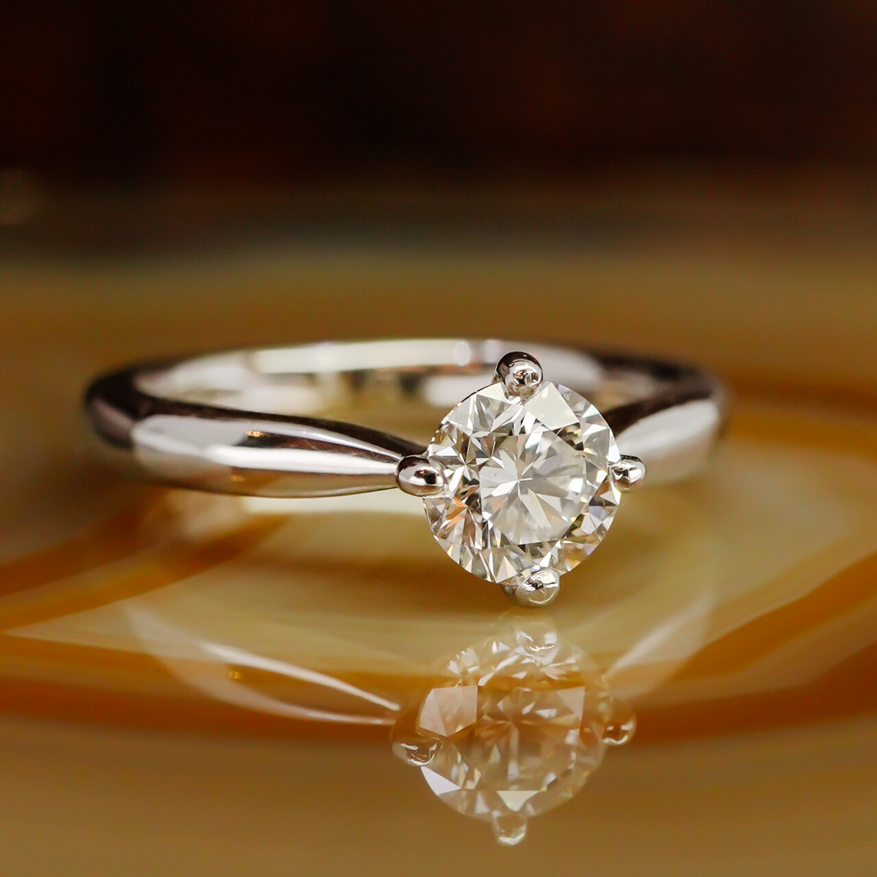 Platinum 0.75ct Round Natural Diamond Solitaire Ring – G/SI1 – Val $8,050 Size i #66970 Platinum 0.75ct Round Natural Diamond Solitaire Ring – G/SI1 – Val $8,050 Size i #66970 - Image 3