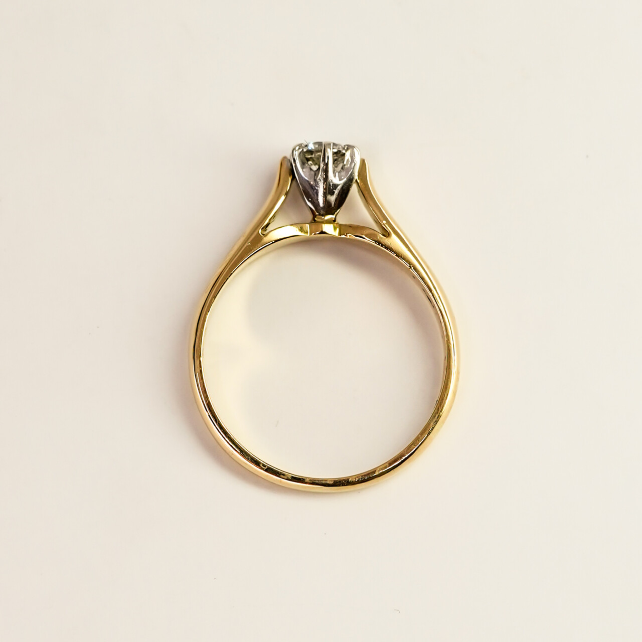 Vintage 18ct Yellow Gold Diamond Solitaire Ring Size M½ – 0.22ct #67647 Vintage 18ct Yellow Gold Diamond Solitaire Ring Size M½ – 0.22ct #67647 - Image 4