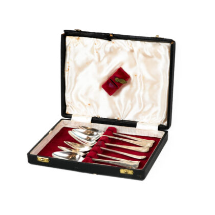 Vintage EPNS Silver Plated Art Deco Teaspoon Set of 6 – 14cm #67316