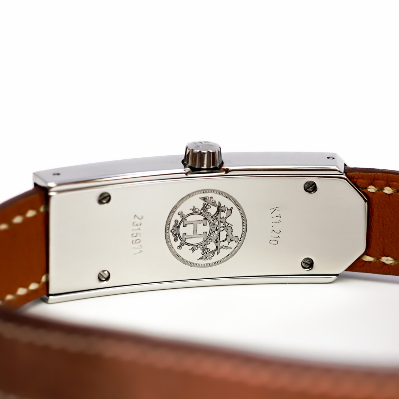 Hermès Kelly KT1.210 Stainless Steel Watch With Double Leather