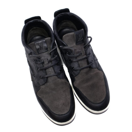 Louis Vuitton Damier Deck Lace up Trainers Suede 0913