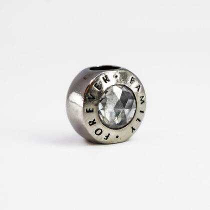 Pandora Sterling Silver Cubic Zirconia Signature Charm #67323-13