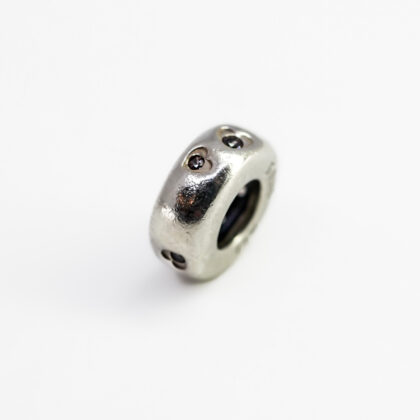 Pandora Sterling Silver Pink Heart Spacer Charm #67323-9