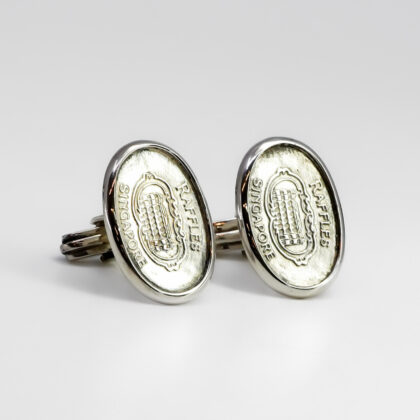 Vintage Sterling Silver Raffles Singapore Cufflinks