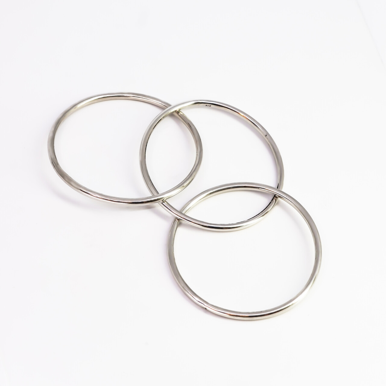 Vintage Sterling Silver Russian Bangles Set – 64mm #67767 Vintage Sterling Silver Russian Bangles Set – 64mm #67767 - Image 2