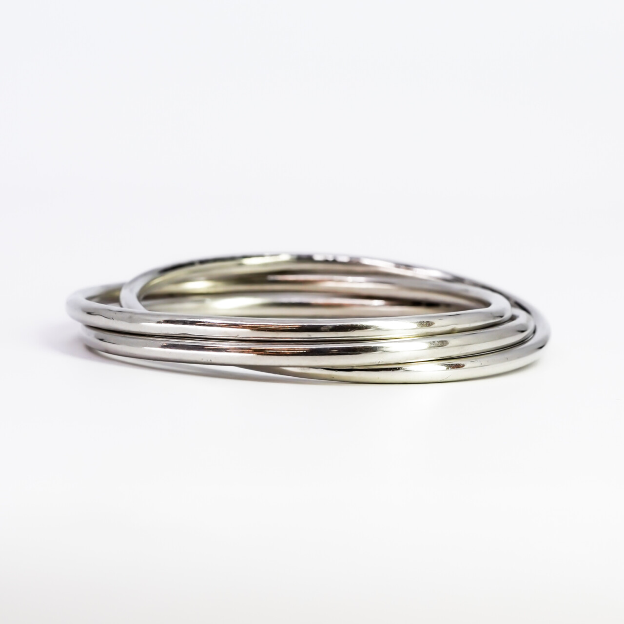 Vintage Sterling Silver Russian Bangles Set – 64mm #67767 Vintage Sterling Silver Russian Bangles Set – 64mm #67767 - Image 3