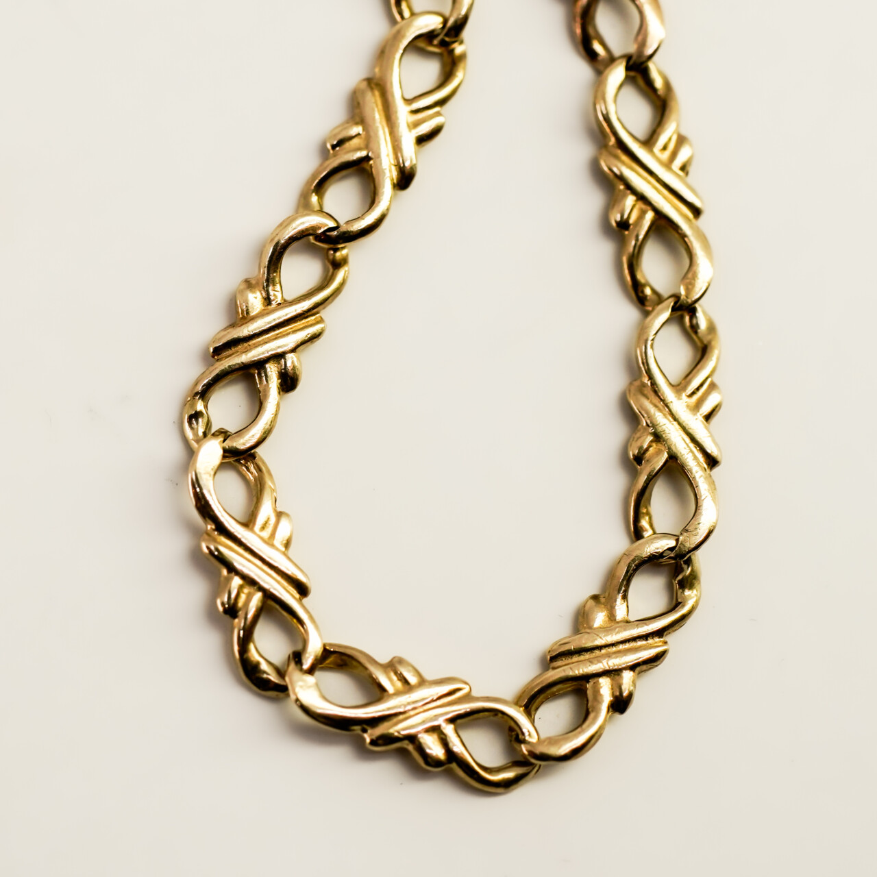 9ct Yellow Gold Patterned Link Bracelet – 20cm #67771 9ct Yellow Gold Patterned Link Bracelet – 20cm #67771 - Image 4