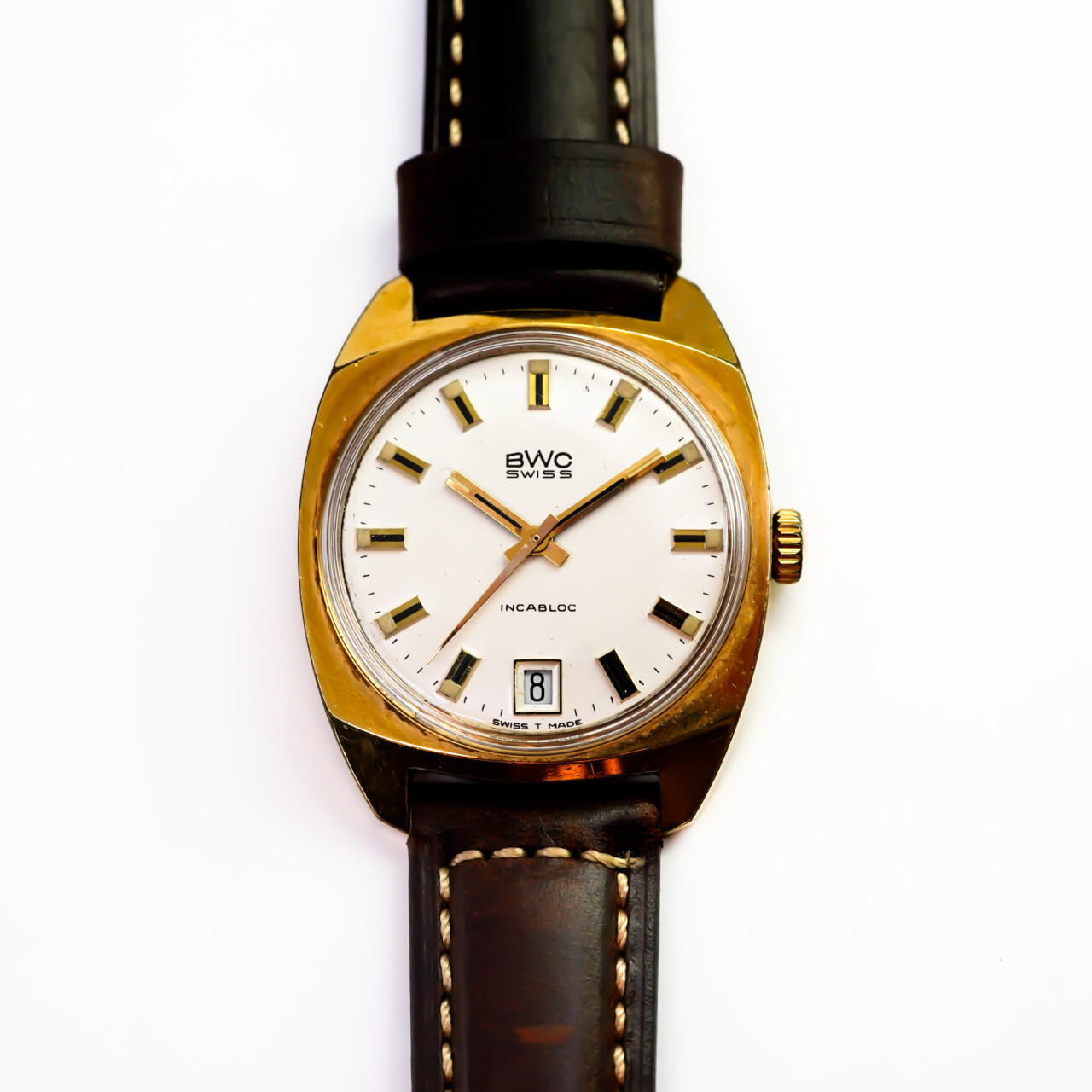 Vintage BWC Swiss Incabloc Automatic 34mm Watch – Gold-Plated #67733 Vintage BWC Swiss Incabloc Automatic 34mm Watch – Gold-Plated #67733 - Image 3