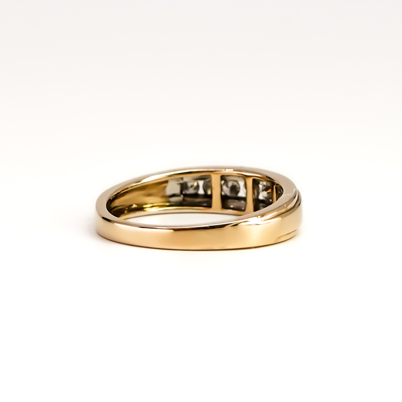 10ct Yellow Gold Diamond Eternity Ring Band Size O #67603 10ct Yellow Gold Diamond Eternity Ring Band Size O #67603 - Image 7