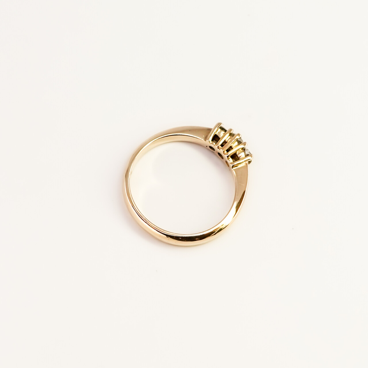 9ct Yellow Gold Diamond Trilogy Ring Size M #67622 9ct Yellow Gold Diamond Trilogy Ring Size M #67622 - Image 6