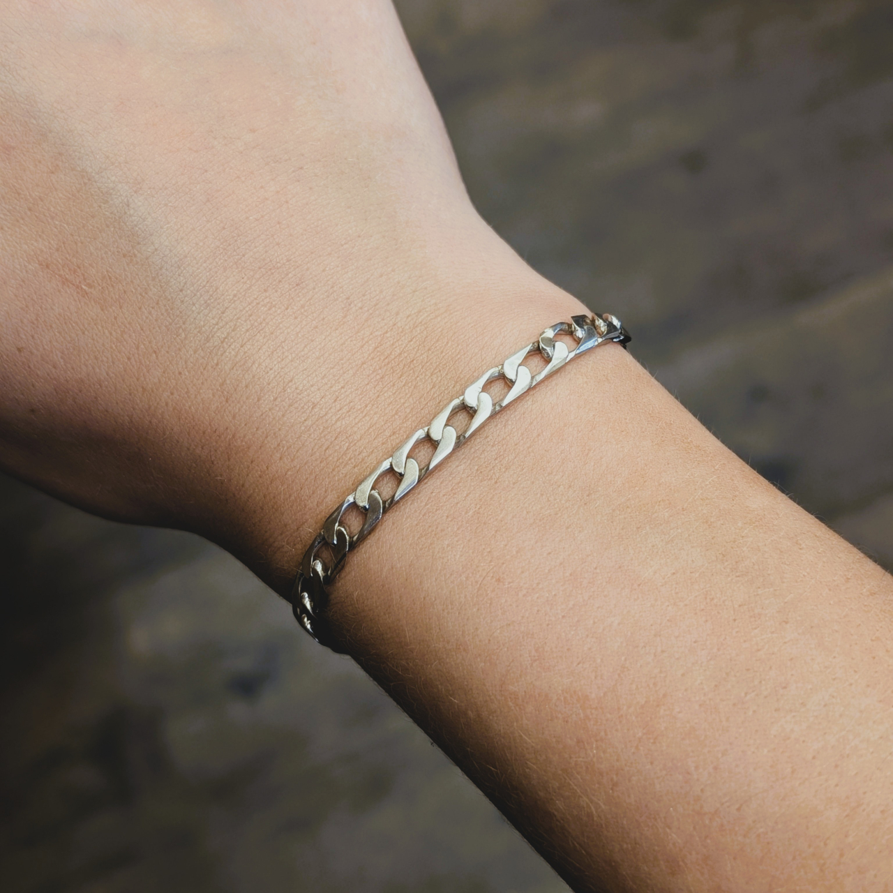 Sterling Silver Curb Bracelet 19cm #67780 Sterling Silver Curb Bracelet 19cm #67780 - Image 3