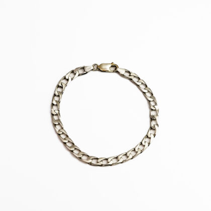 Sterling Silver Curb Bracelet 19cm #67780