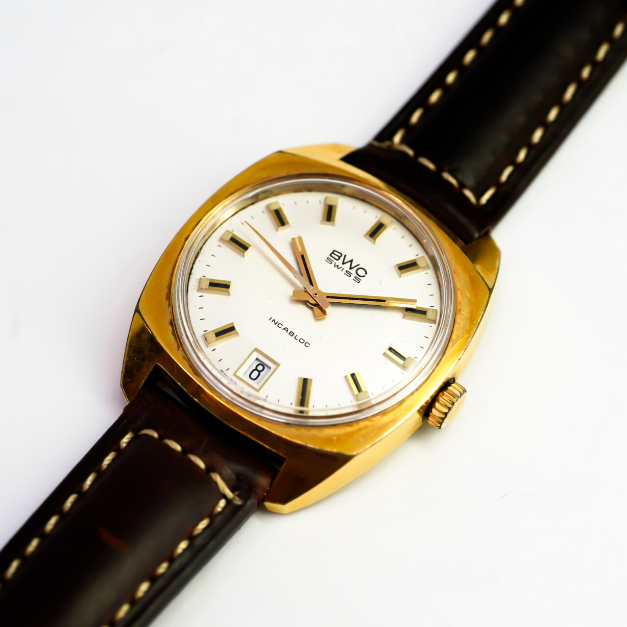 Vintage BWC Swiss Incabloc Automatic 34mm Watch – Gold-Plated #67733 Vintage BWC Swiss Incabloc Automatic 34mm Watch – Gold-Plated #67733 - Image 2
