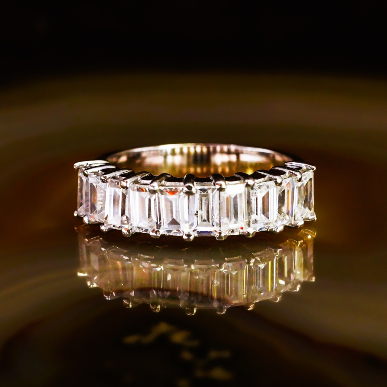 14ct White Gold Cubic Zirconia Eternity Ring – Size I½#67811 14ct White Gold Cubic Zirconia Eternity Ring – Size I½#67811 - Image 2