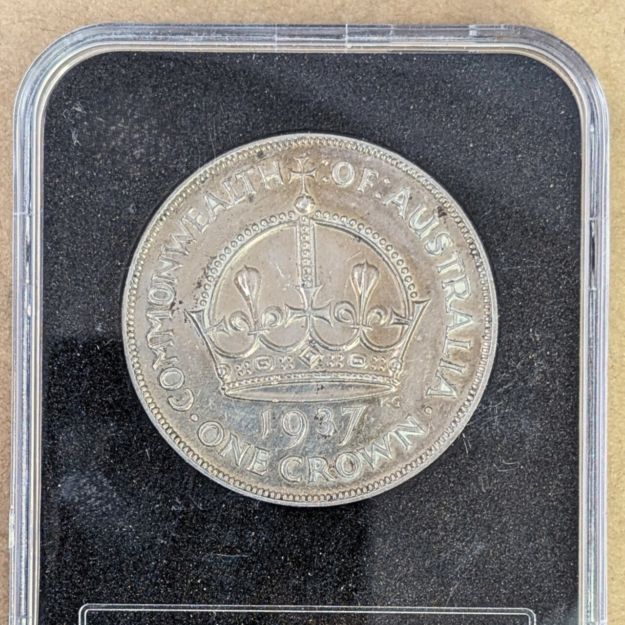 1937 Australia One Crown Coin – Sterling Silver – King George VI #67883