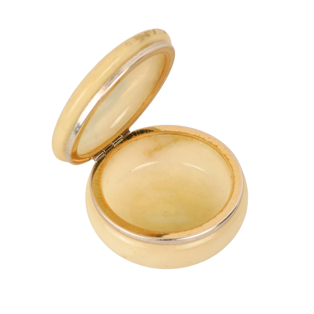 Vintage Small Round Jar with Blue Floral Lid – 8cm #37776 Vintage Small Round Jar with Blue Floral Lid – 8cm #37776 - Image 2