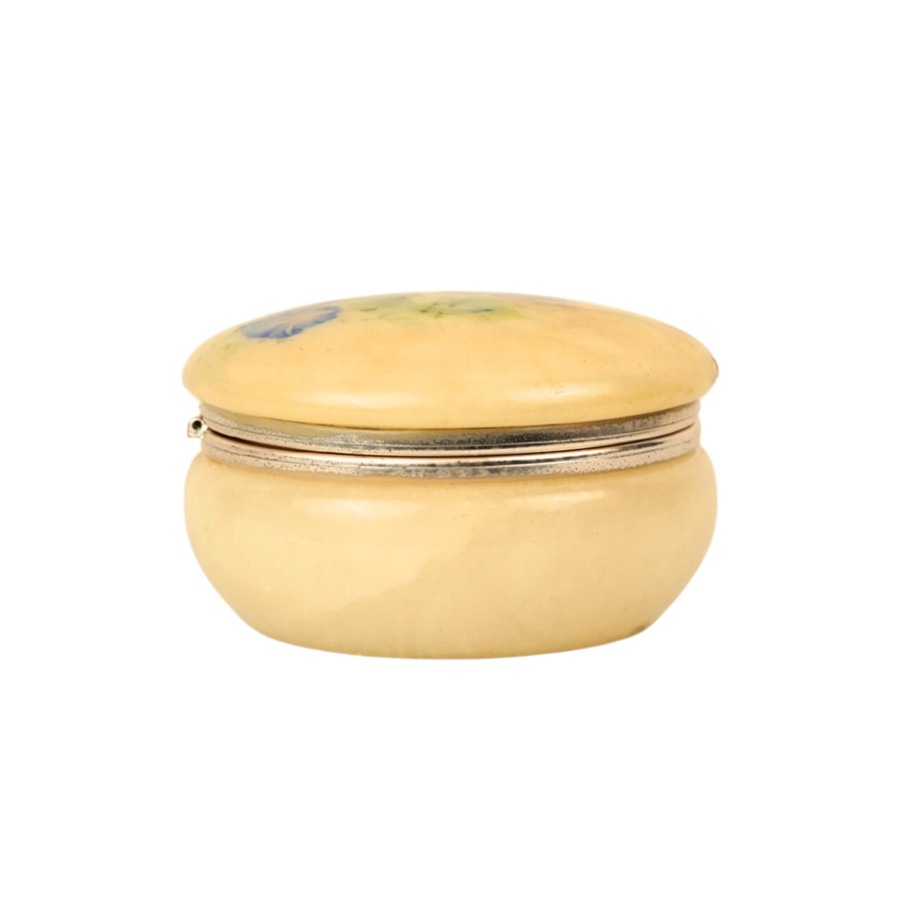 Vintage Small Round Jar with Blue Floral Lid – 8cm #37776 Vintage Small Round Jar with Blue Floral Lid – 8cm #37776 - Image 5