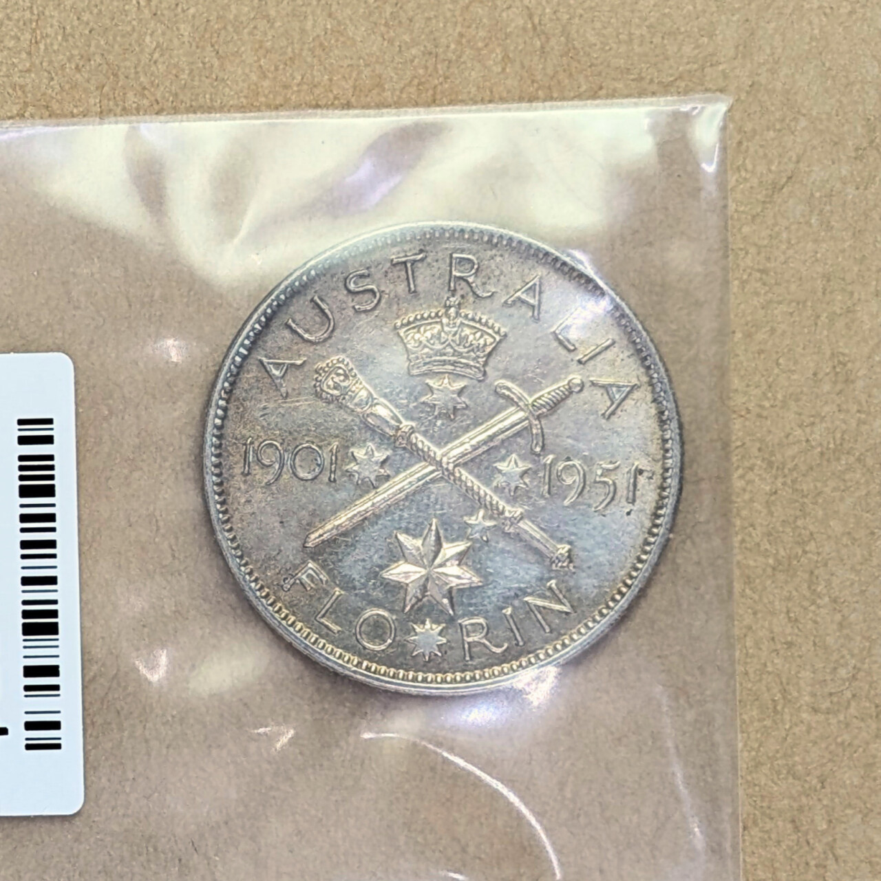 1951 Jubilee Florin Silver Predcimal Coin – George VI  #67883-5