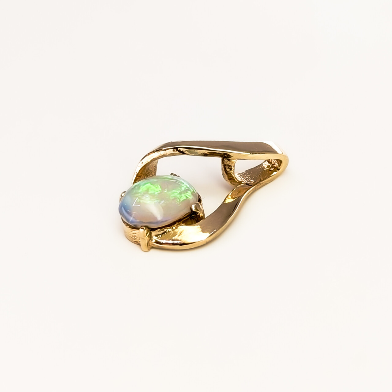 9ct Yellow Gold Solid Opal Cabochon Pendant #67997 9ct Yellow Gold Solid Opal Cabochon Pendant #67997 - Image 6