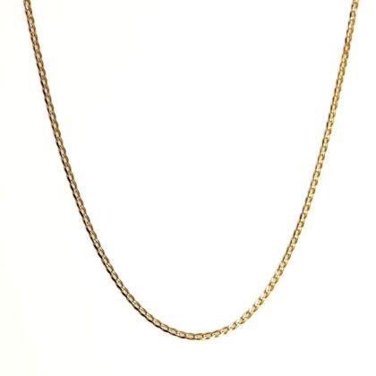 9ct Yellow Gold Anchor Mariner Link Chain Necklace - 50cm #67796