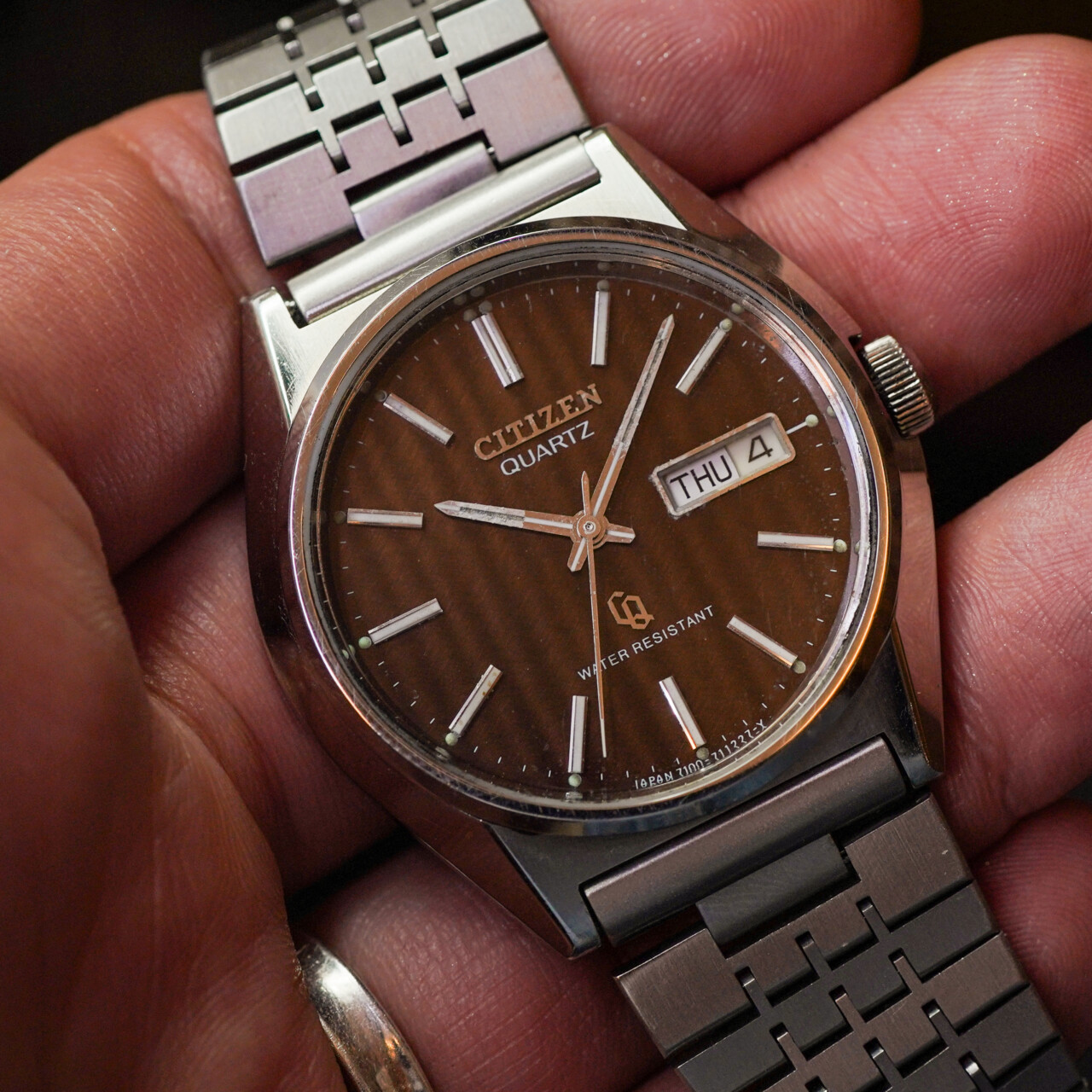 Citizen CQ Men’s Quartz Watch 4-732014 Y – Brown Dial – 37mm – Circa 1980 #67954 Citizen CQ Men’s Quartz Watch 4-732014 Y – Brown Dial – 37mm – Circa 1980 #67954 - Image 2