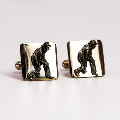 Vintage Metal Bowling Cufflinks (Lawn Bowls) #67940-5