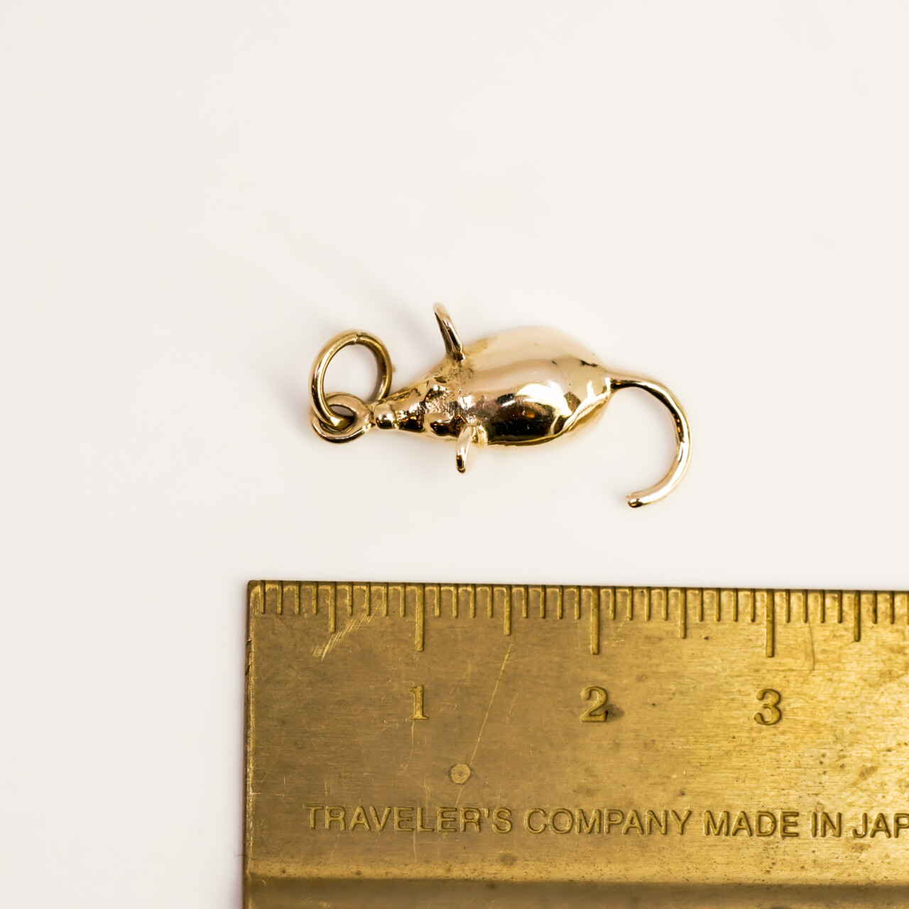9ct Yellow Gold Mouse Charm / Pendant - 22mm #67509 9ct Yellow Gold Mouse Charm / Pendant - 22mm #67509 - Image 6
